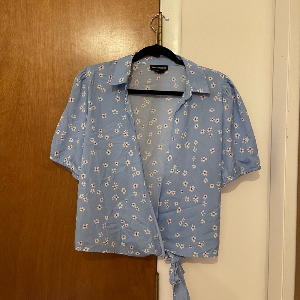 ASOS Wrap Floral Crop Top